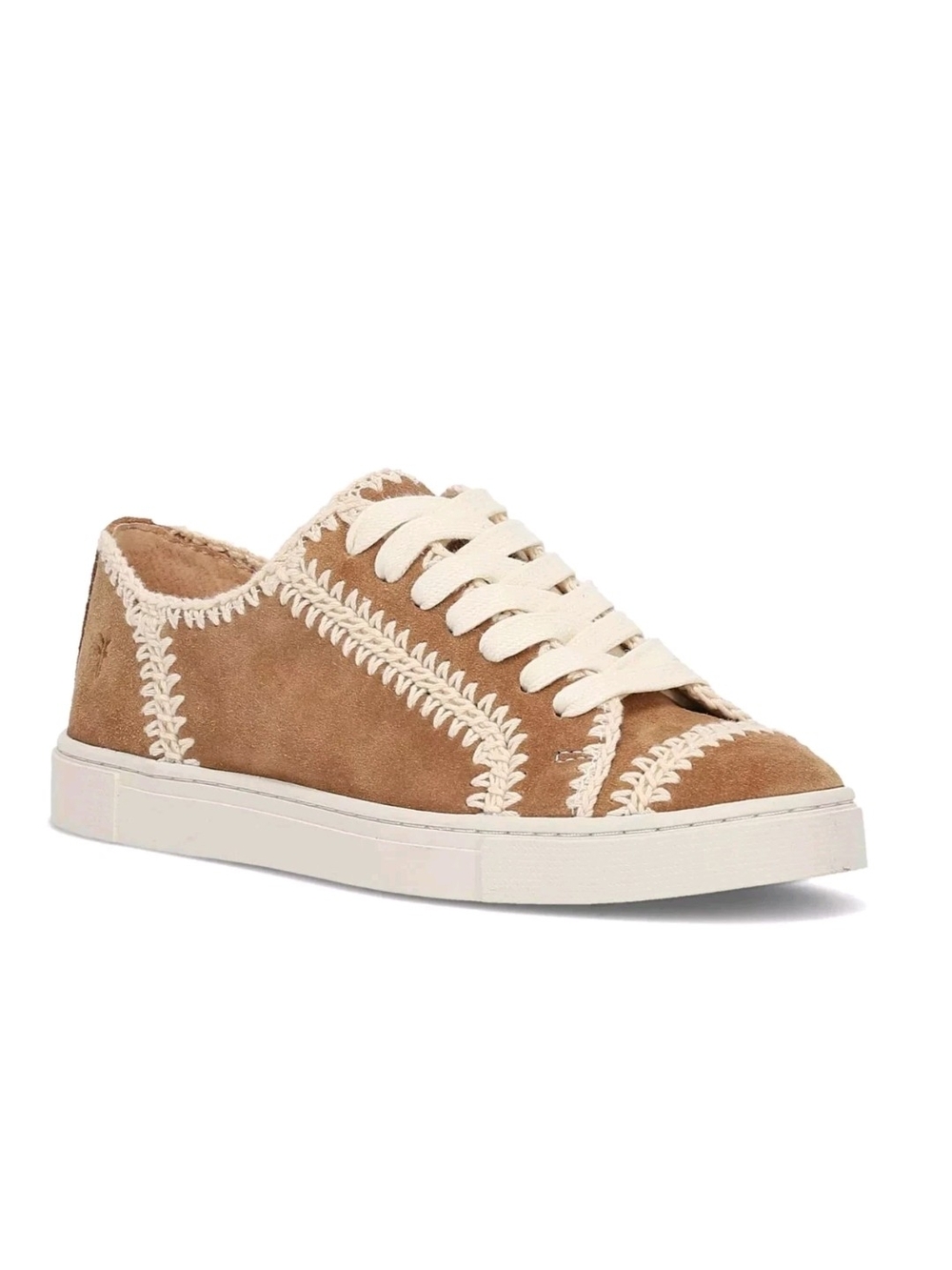 Casual Women's Suede Lace-Up Sneaker in Tan Frye Size 9M